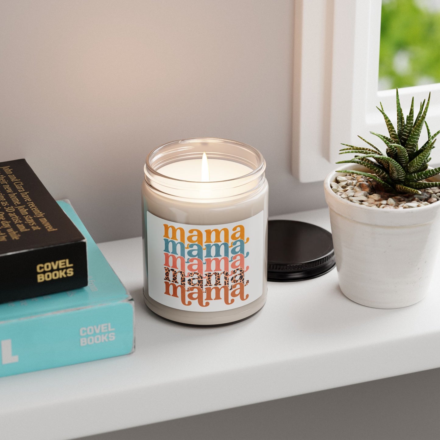 Mama Soy Candle — 9oz Scented Candle (Retro Color Stack)